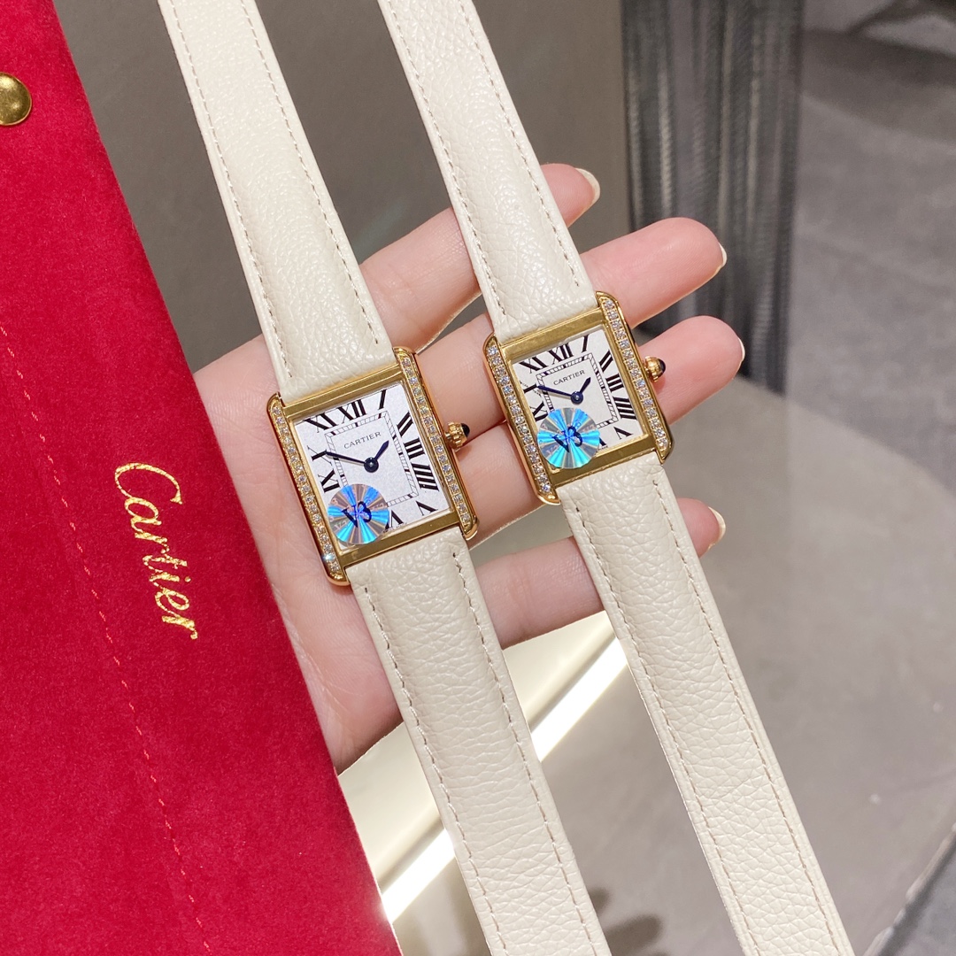 [TOP] Cartier TankSolo Watches  - White