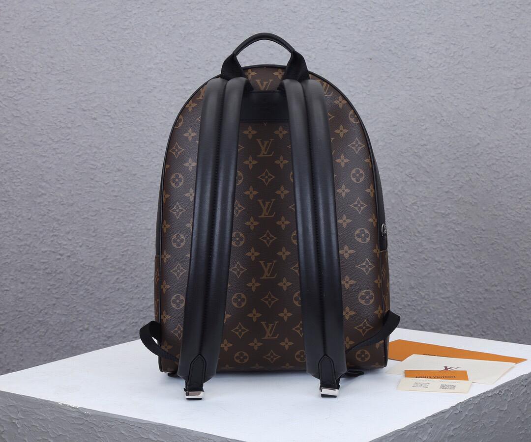 [TOP] Louis Vuitton LV Josh Backpack Macassar Monogram 32×40×13cm-Brown