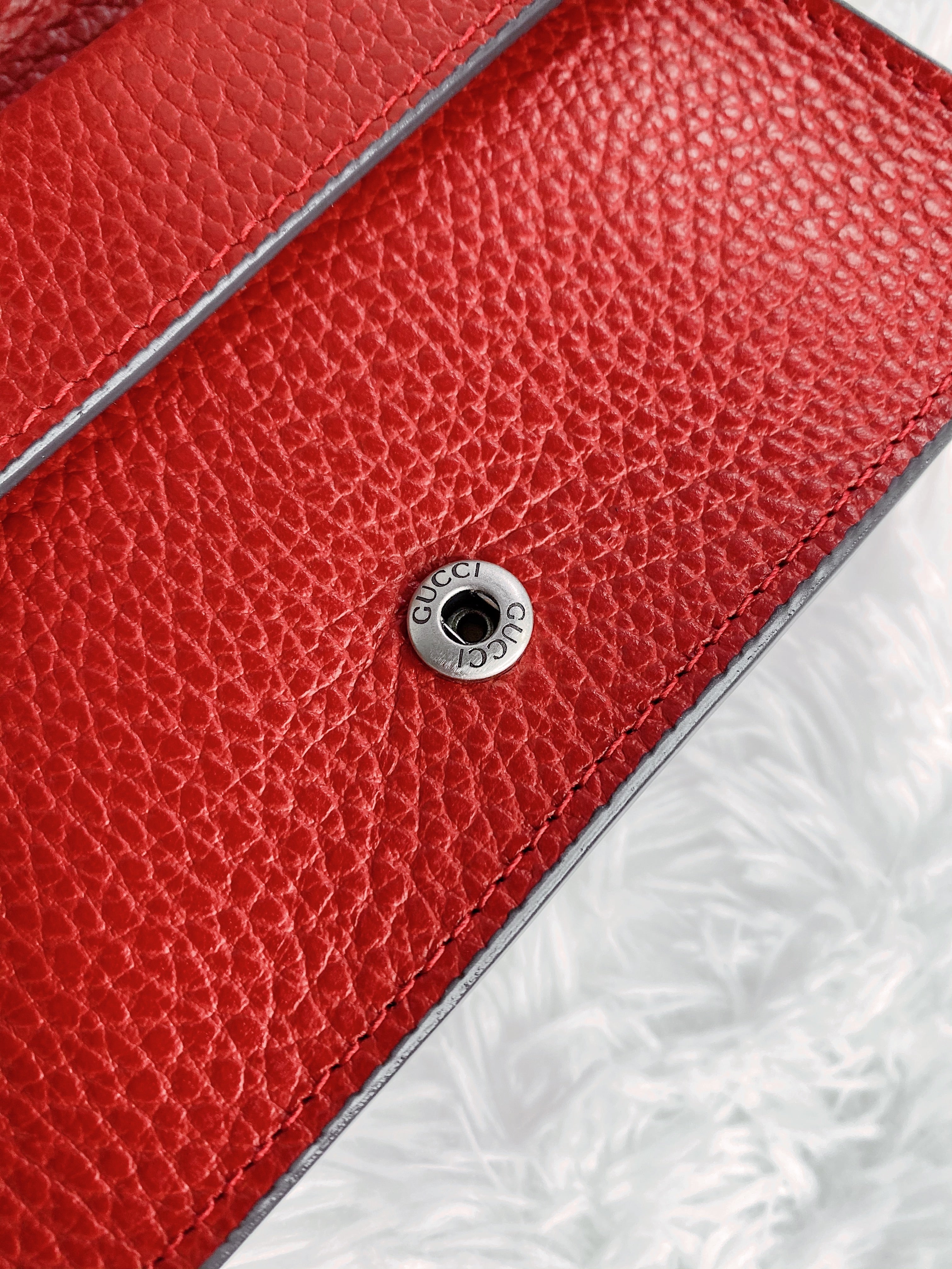 [TOP] GUCCI Dionysus Bag Leather Super Mini 16.5cm - RED