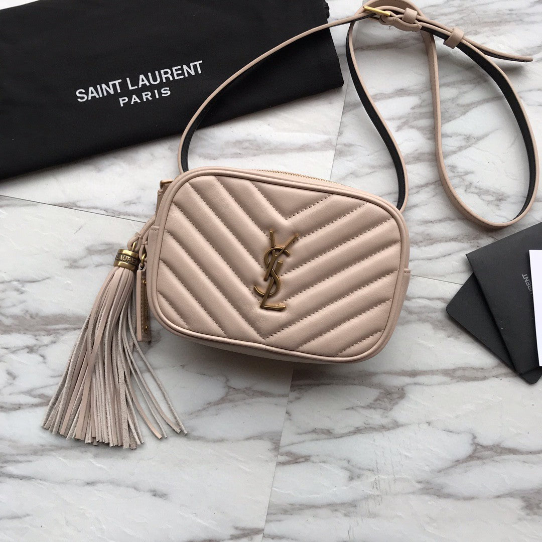 [TOP] Yves Saint Laurent YSL Loulou Belt Bag - Light Beige