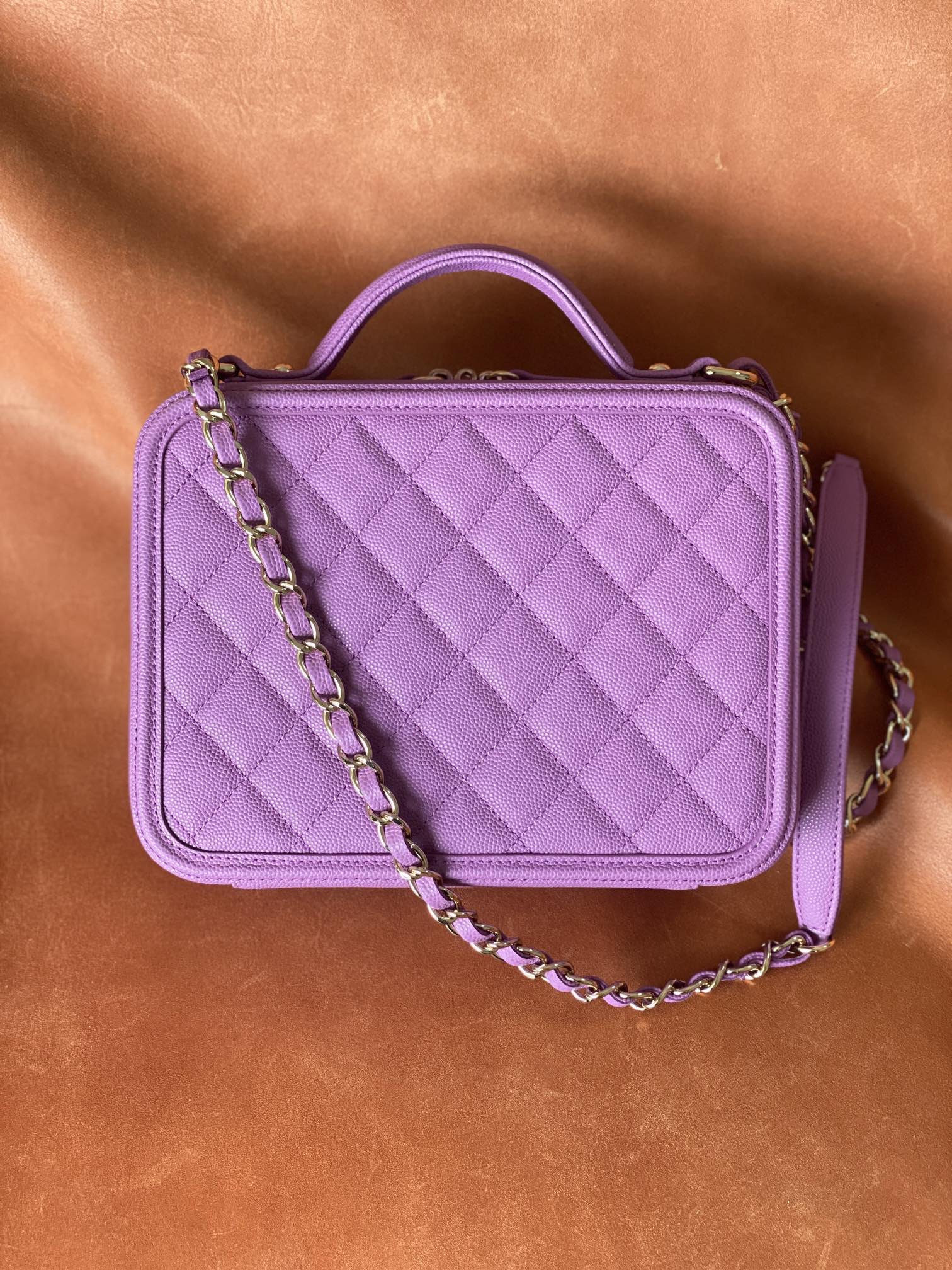 [TOP] CHANEL Vanity Case Medium - Purple