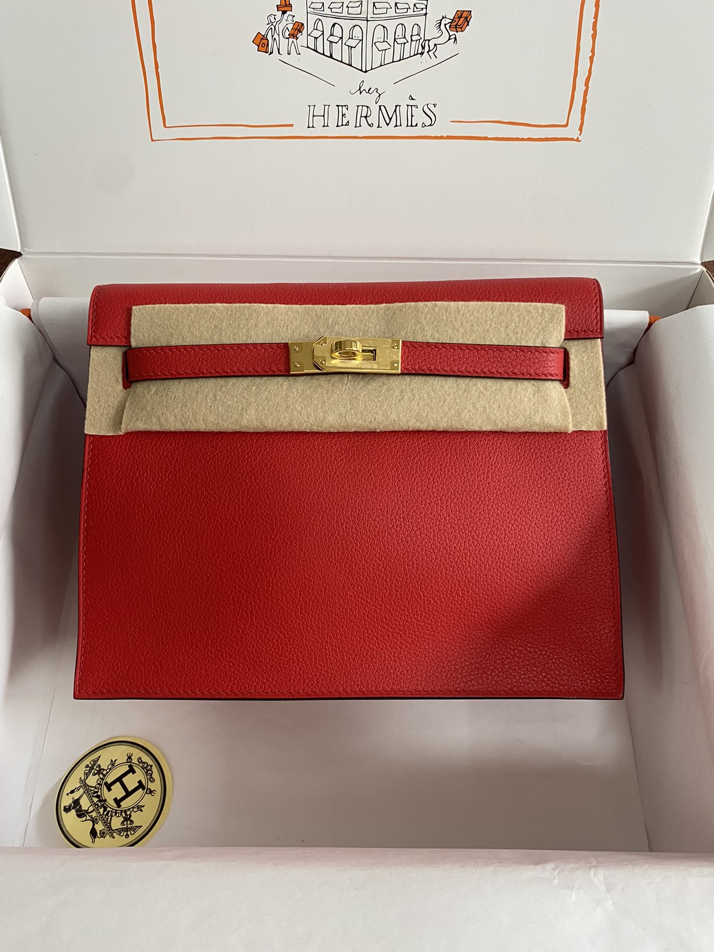 [Top] HERMES Kelly danse II  Calfskin 22cm - 20 Colors