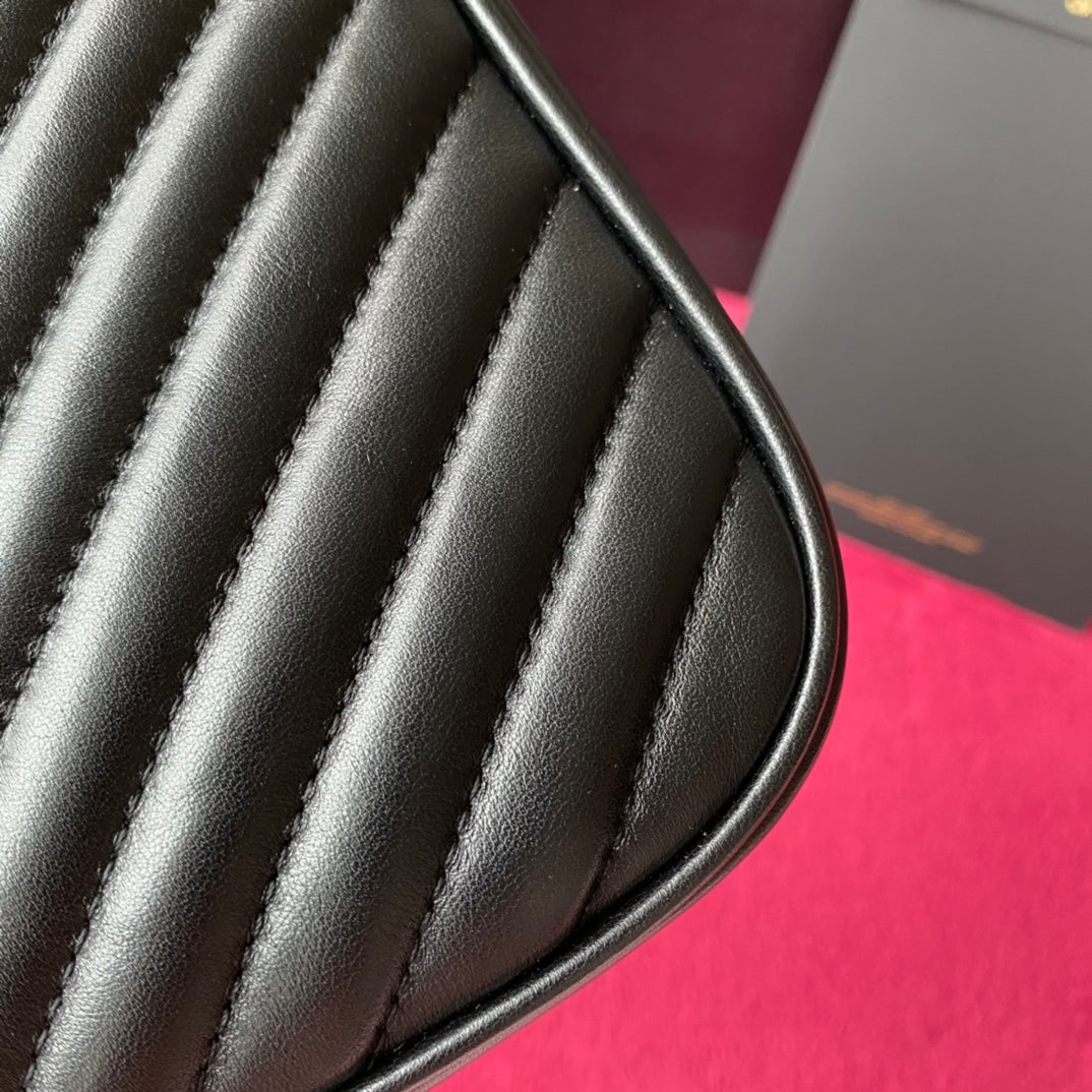 [TOP] Yves Saint Laurent YSL LouLou Camera Bag - Black on Black