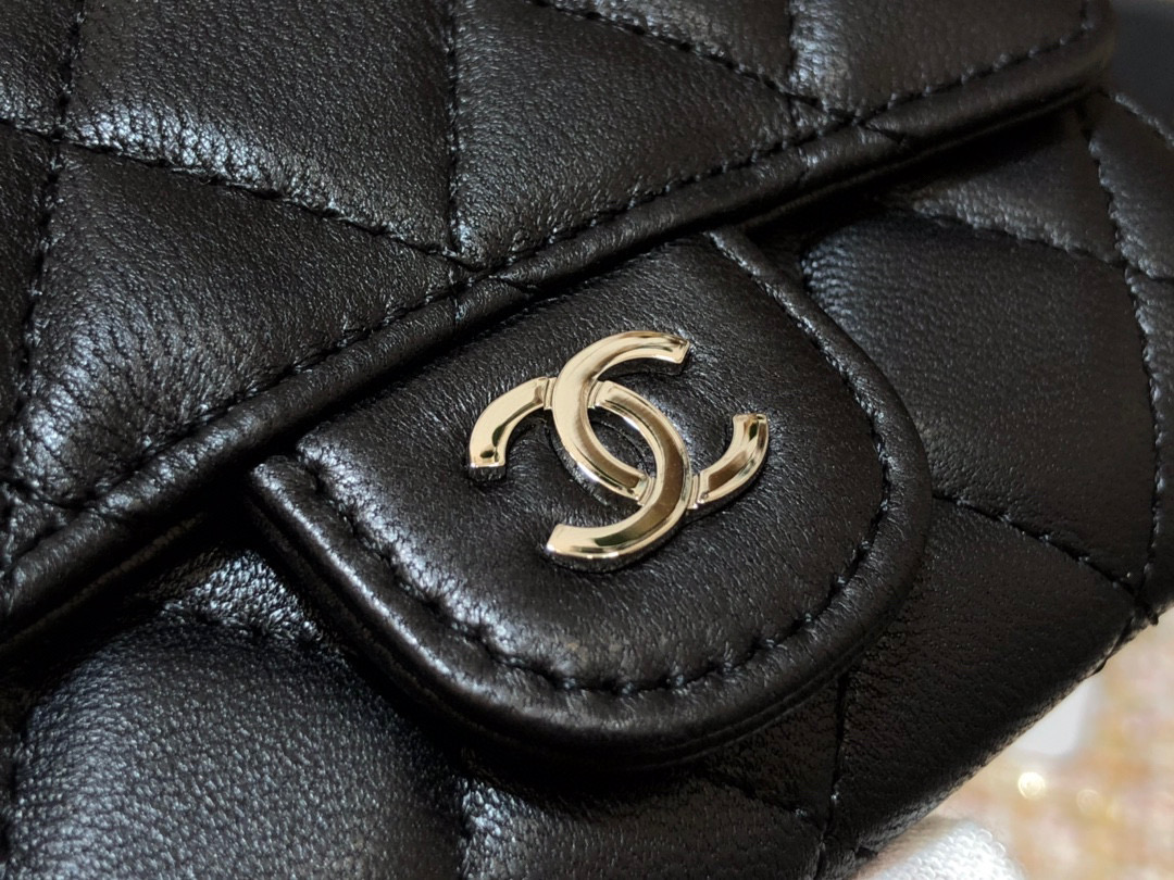 [TOP]CHANEL Classic Flap Cardholder Black 11x7cm - 4 Types