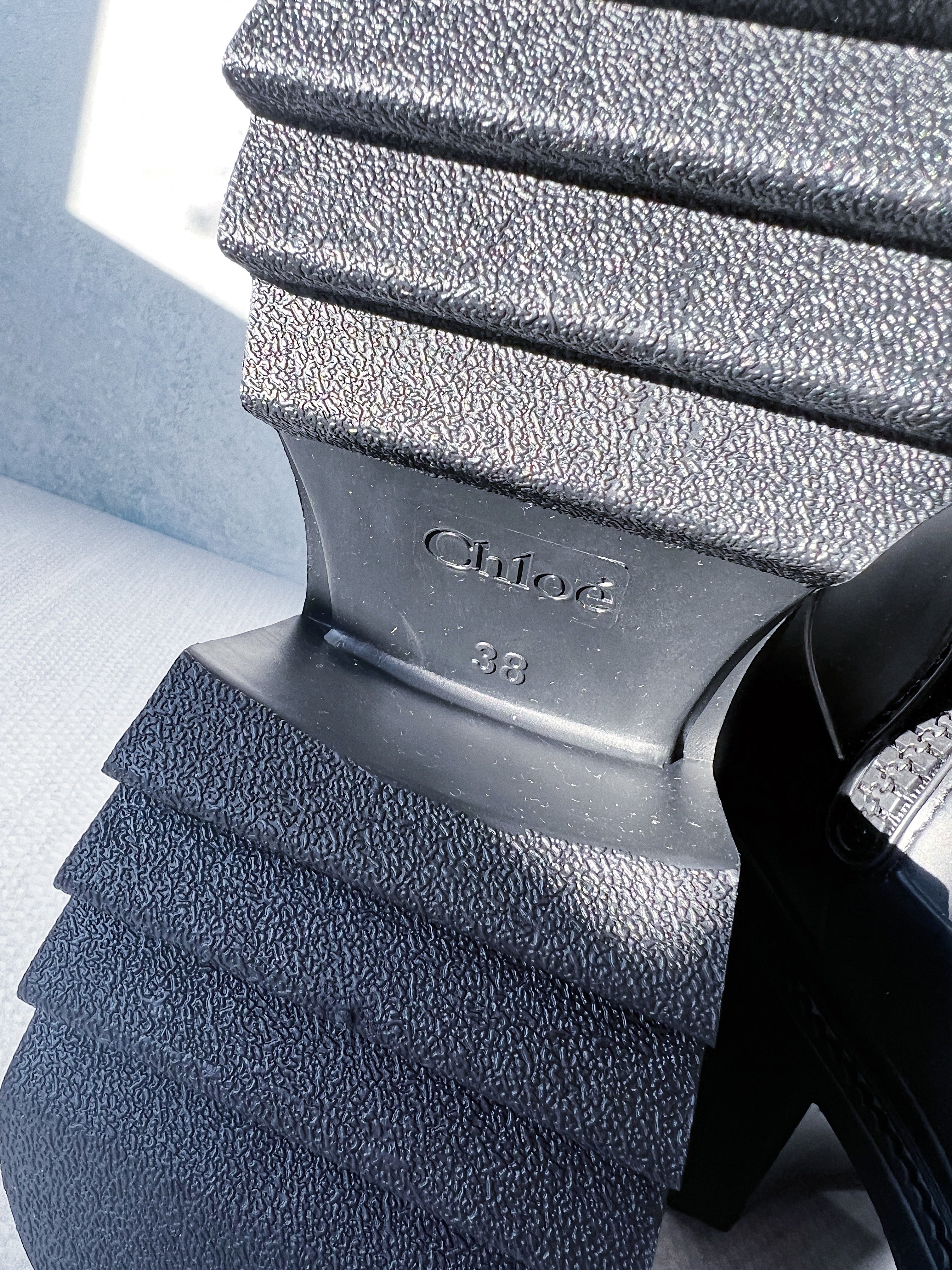 [TOP] Chloe Shearling Cuff Rain Boots - Black