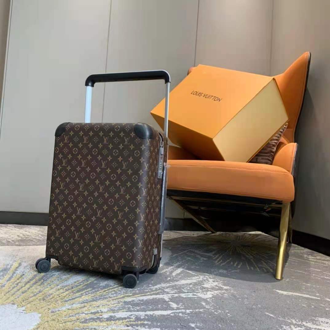 [TOP] Louis Vuitton LV Monogram 55  4 Wheeled Rolling Cary On Luggage - Black