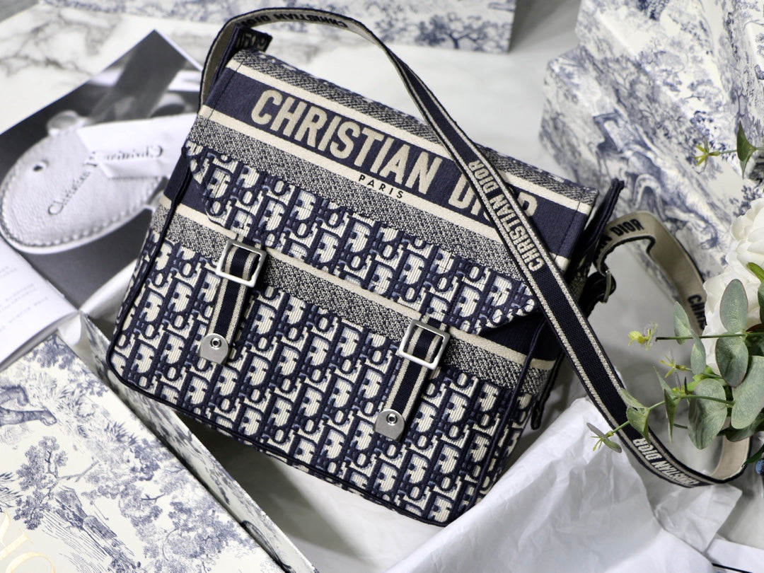 [TOP] Christian Dior Camp Oblique Bag Medium - Deep Blue
