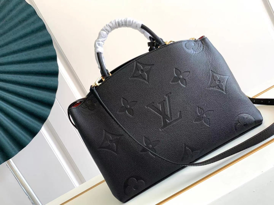 [TOP] Louis Vuitton LV L*V Grand Palais Monogram Empreinte Bag - Black