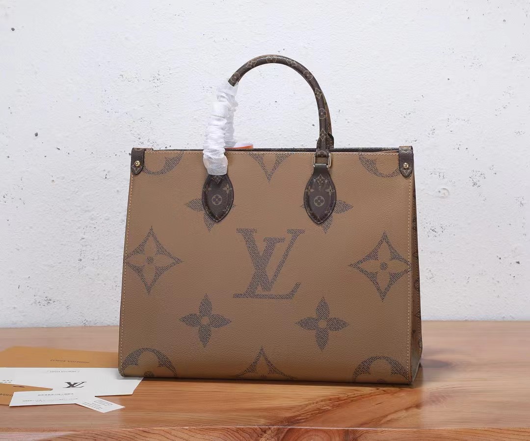 [TOP] Louis Vuitton LV  On The Go Bag  2 Sizes-Brown