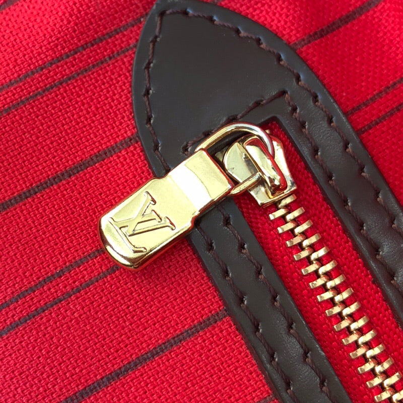 [TOP] Louis Vuitton LV  Neverfull MM Bag 32x17x28cm - Red