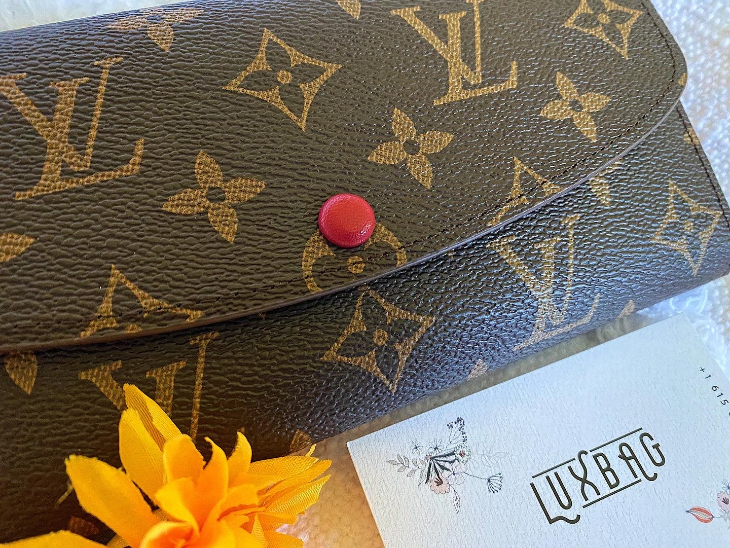[TOP] Louis Vuitton LV Emilie Wallet Monogram Canvas