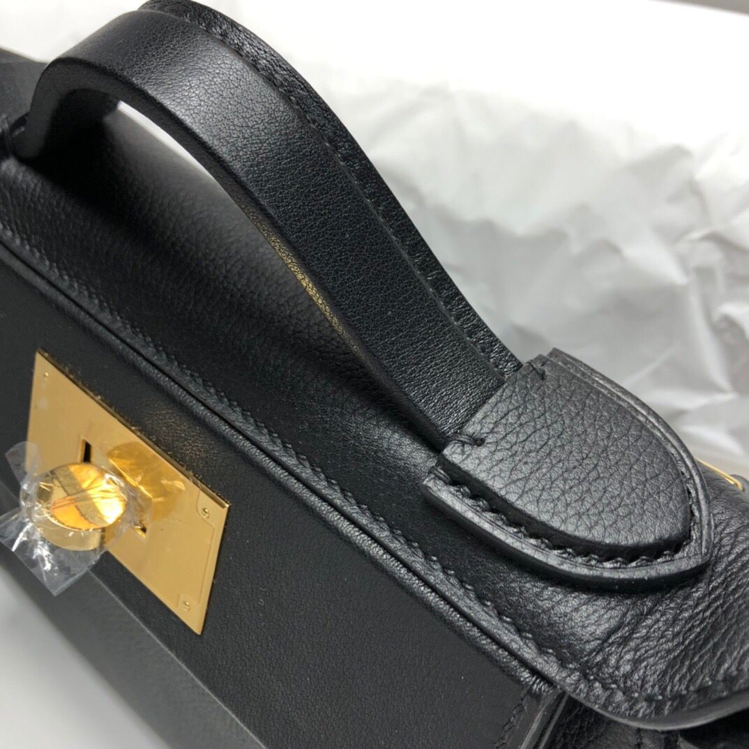 [TOP] HERMES Mini 24/24 Bag 21cm - Black & GHW