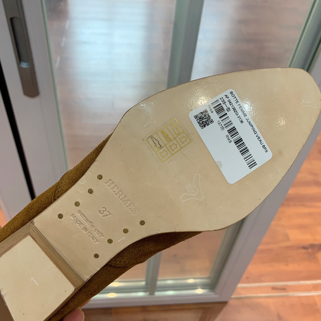 [TOP] HERMES Cow Boy Boots - Brown/Black/Black Suede