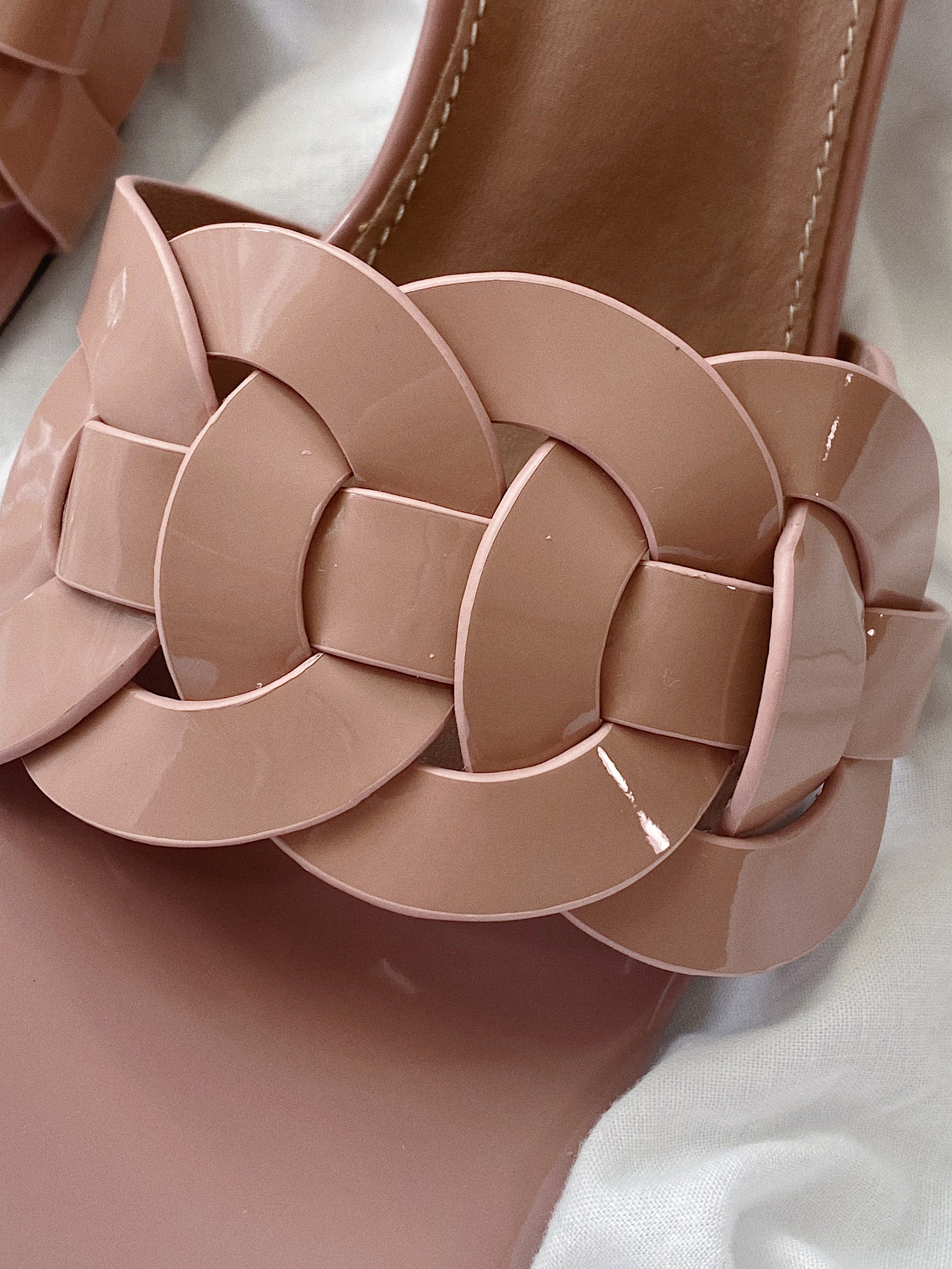 [TOP] Yves Saint Laurent YSL Patent Tribute Block Heels - Mauve