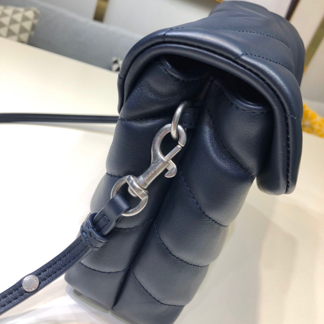 [TOP] Yves Saint Laurent YSL Loulou Toy Bag - Navy Blue SHW