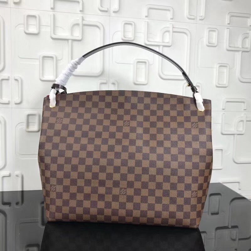 [TOP] Louis Vuitton LV  Graceful MM Bag 41x35x14cm - Damier Ebene