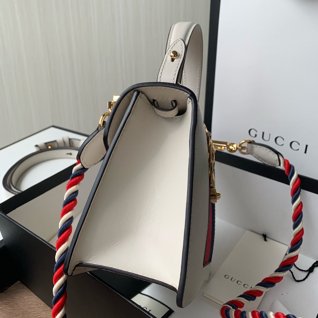 [TOP] GUCCI G*G Sylvie Leather Bag - White