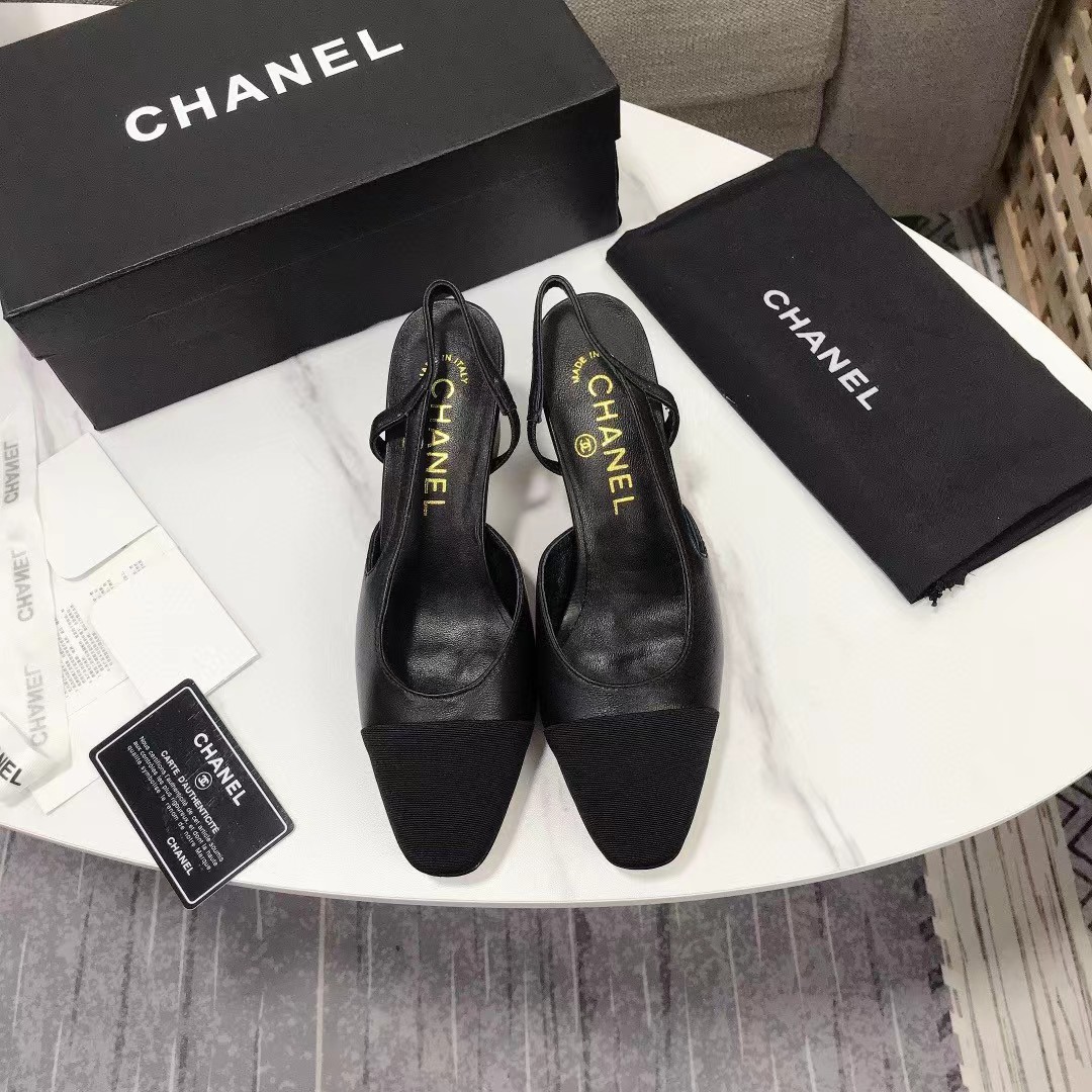 [TOP] CHANEL Pump Sling Back Black - 4 Colour