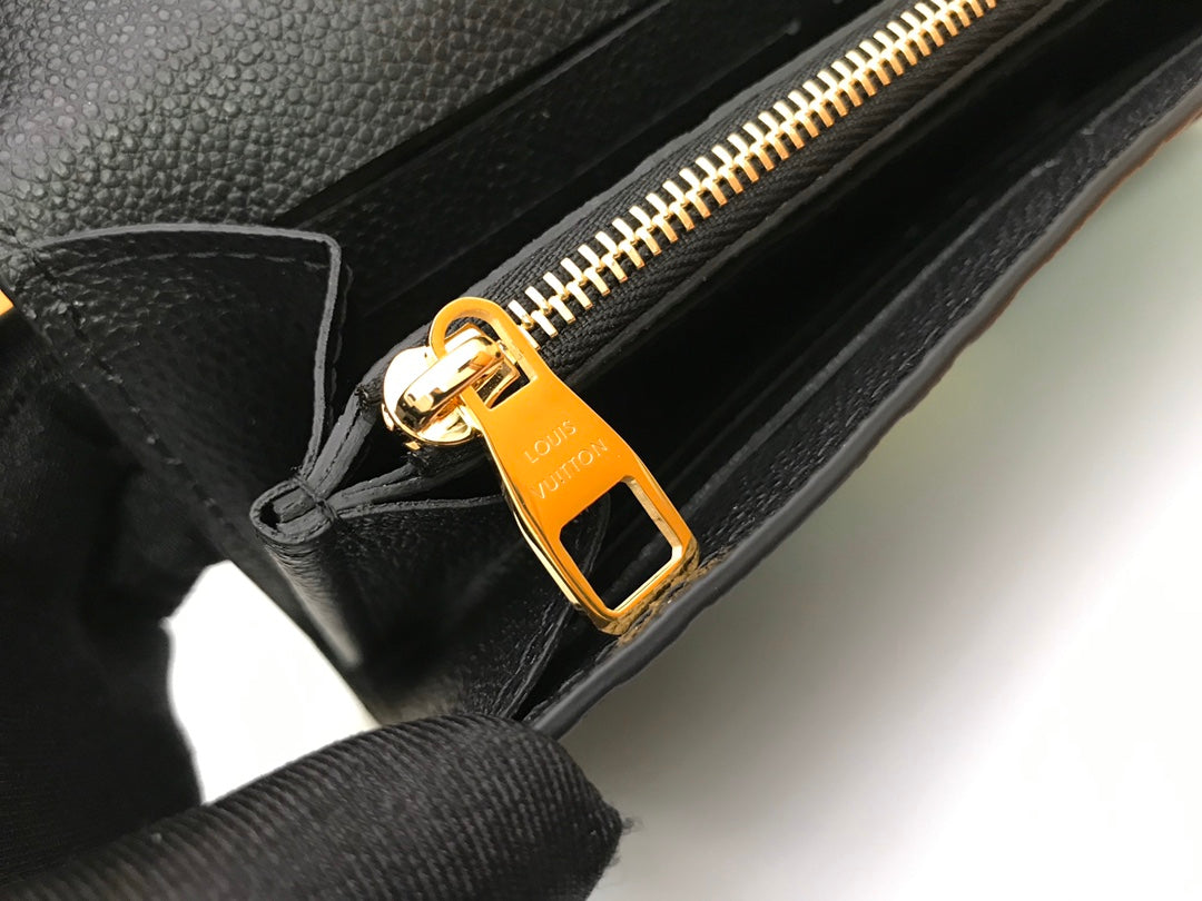 [TOP] Louis Vuitton LV £V Empreinte Metis Wallet 12 x 19 x 3cm- Black