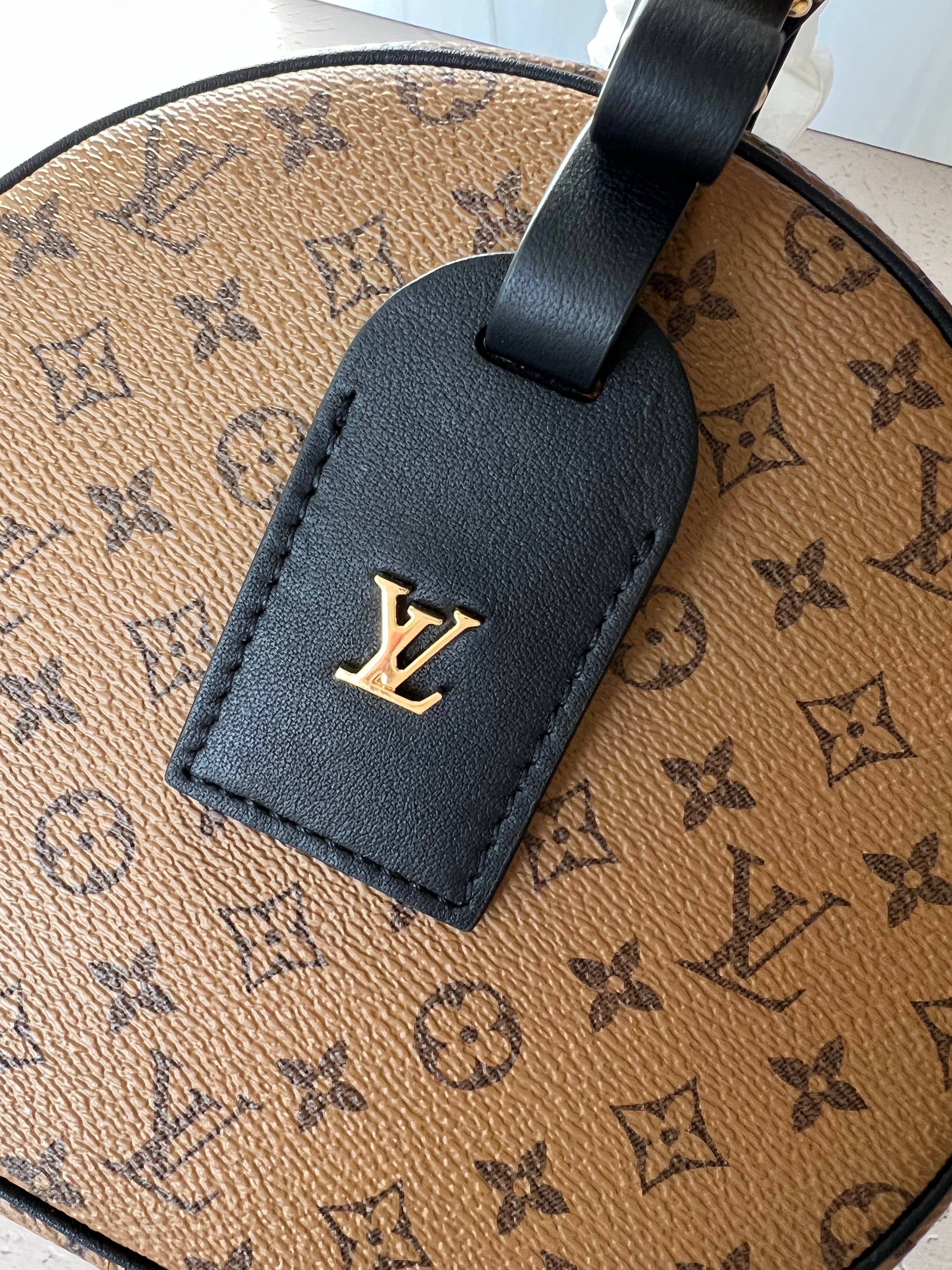 [TOP] Louis Vuitton LV Reverse Monogram Petit Boite Chapeau 22 ×8×20CM- Black