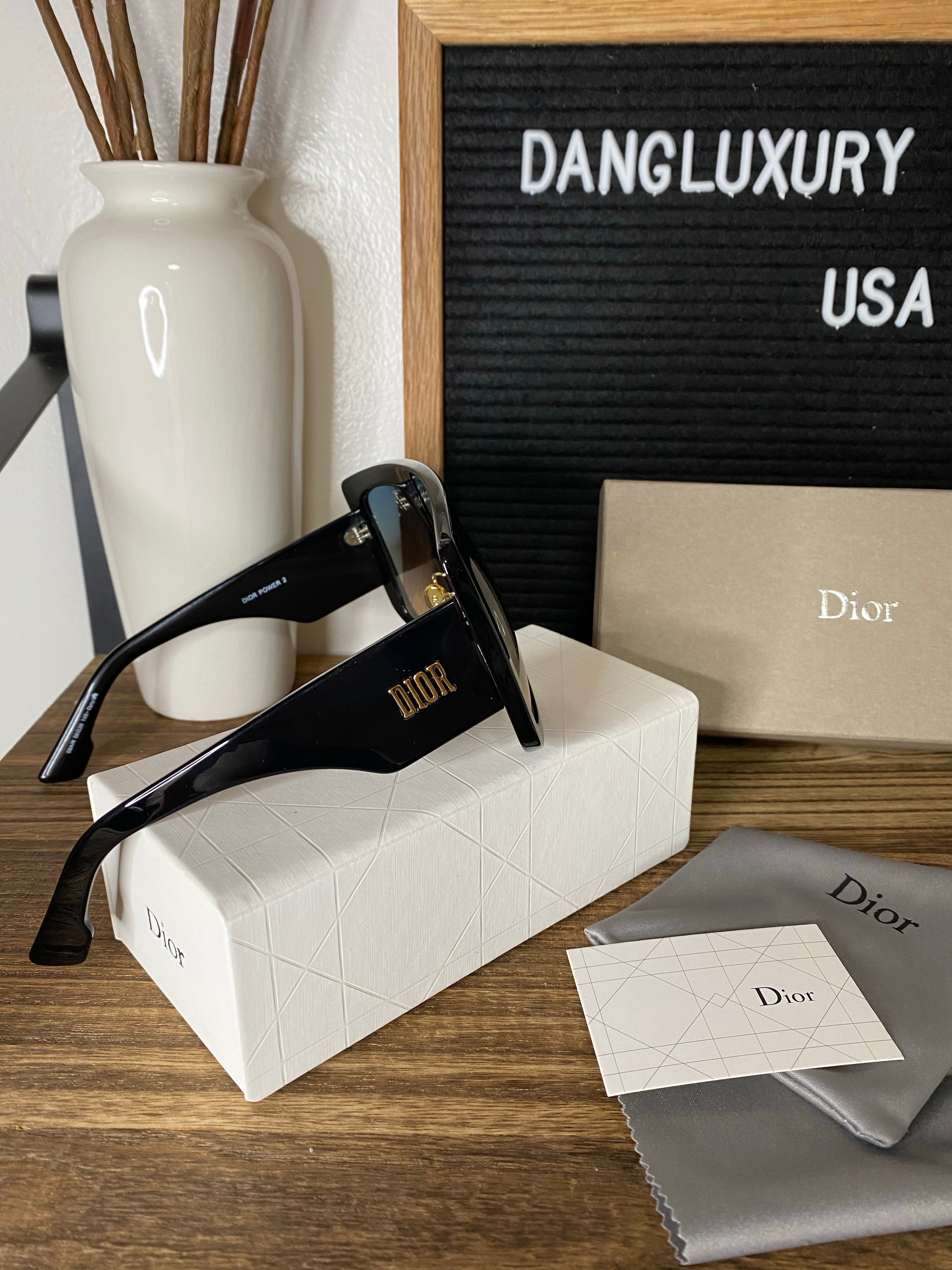 [TOP] Christian Dior CD Solight Square Sunglasses  - BLACK