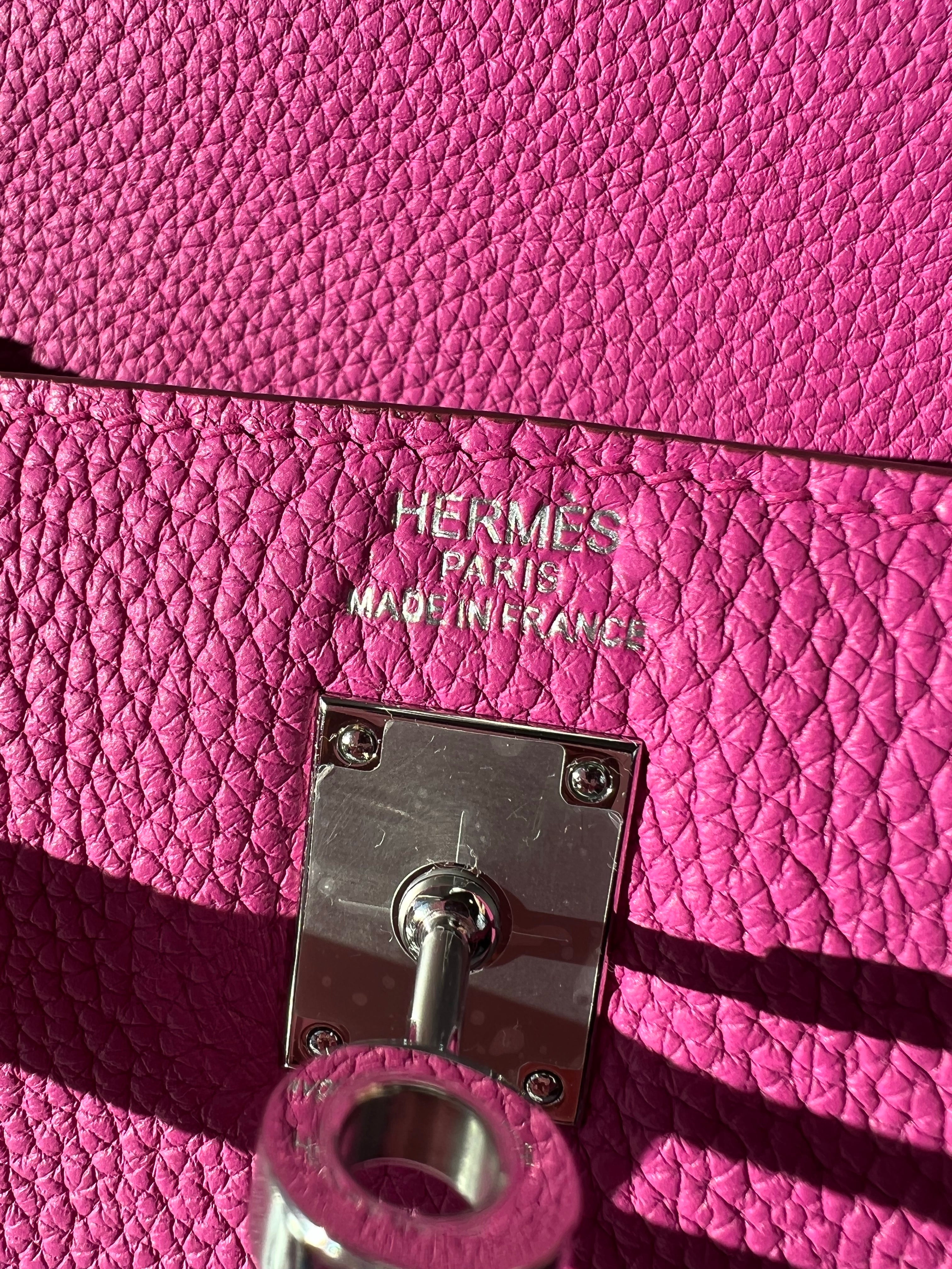 [TOP] HERMES Kelly Togo Leather 25cm - Rose Pourpre