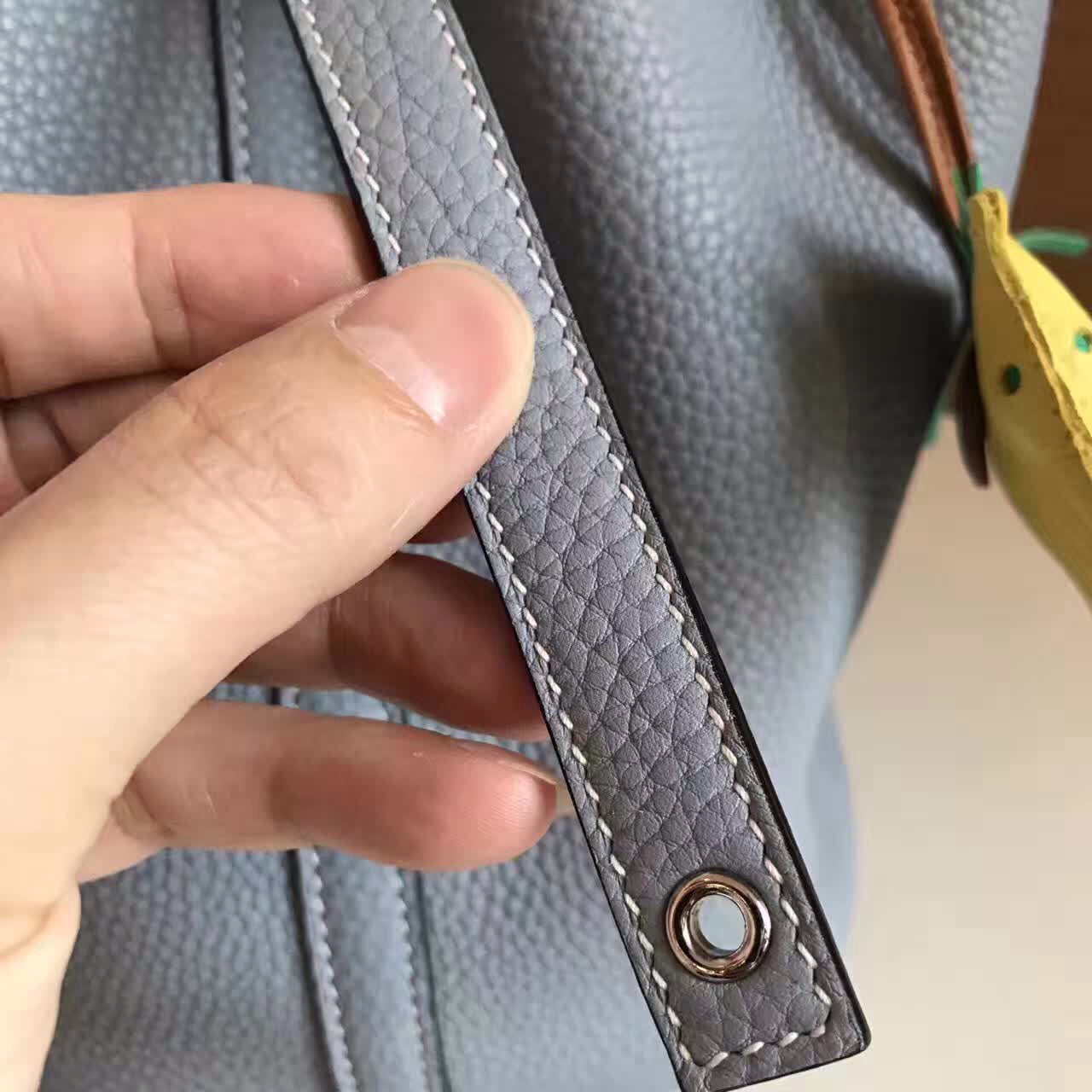 [TOP] HERMES Picotin 22cm - Bleu Pale
