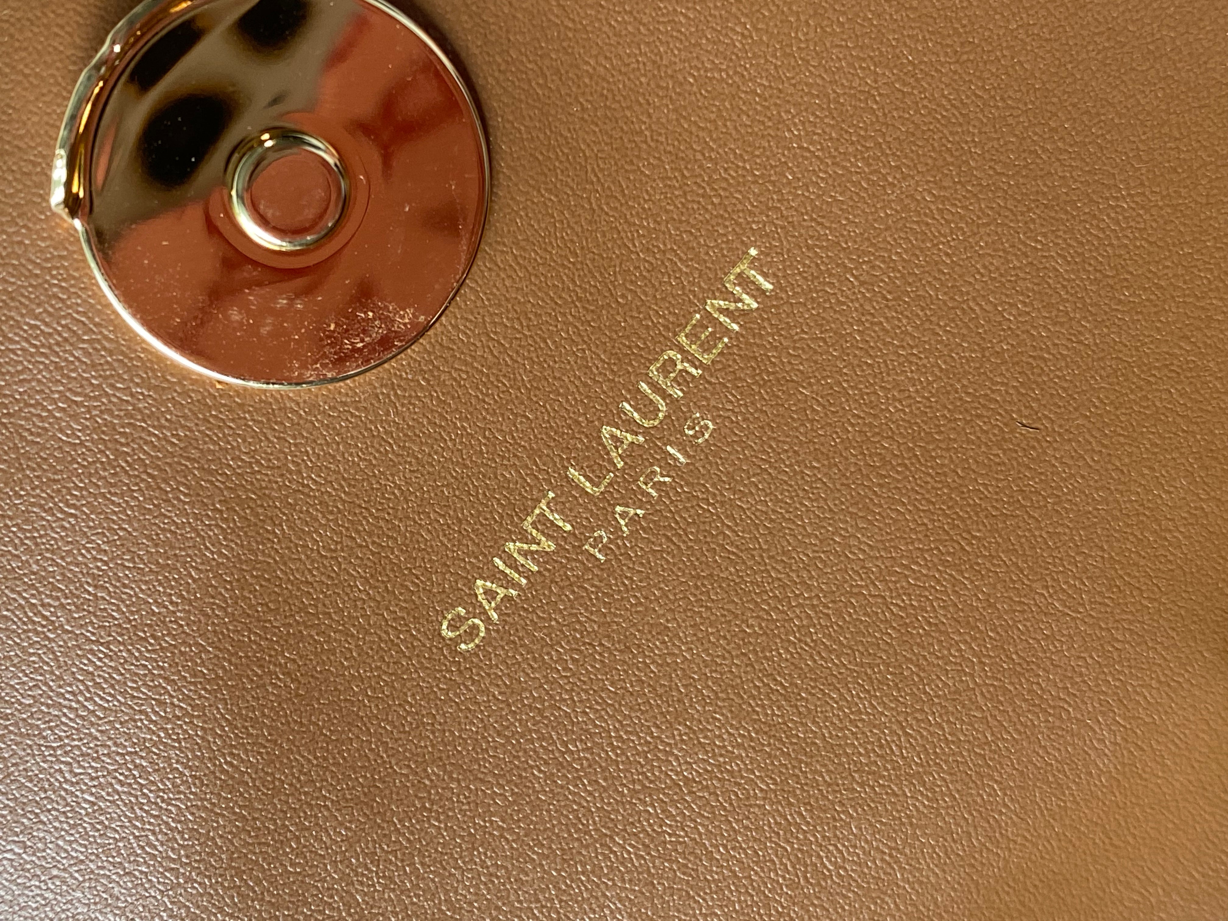 [TOP] Yves Saint Laurent YSL College Suede Small Bag - Brown
