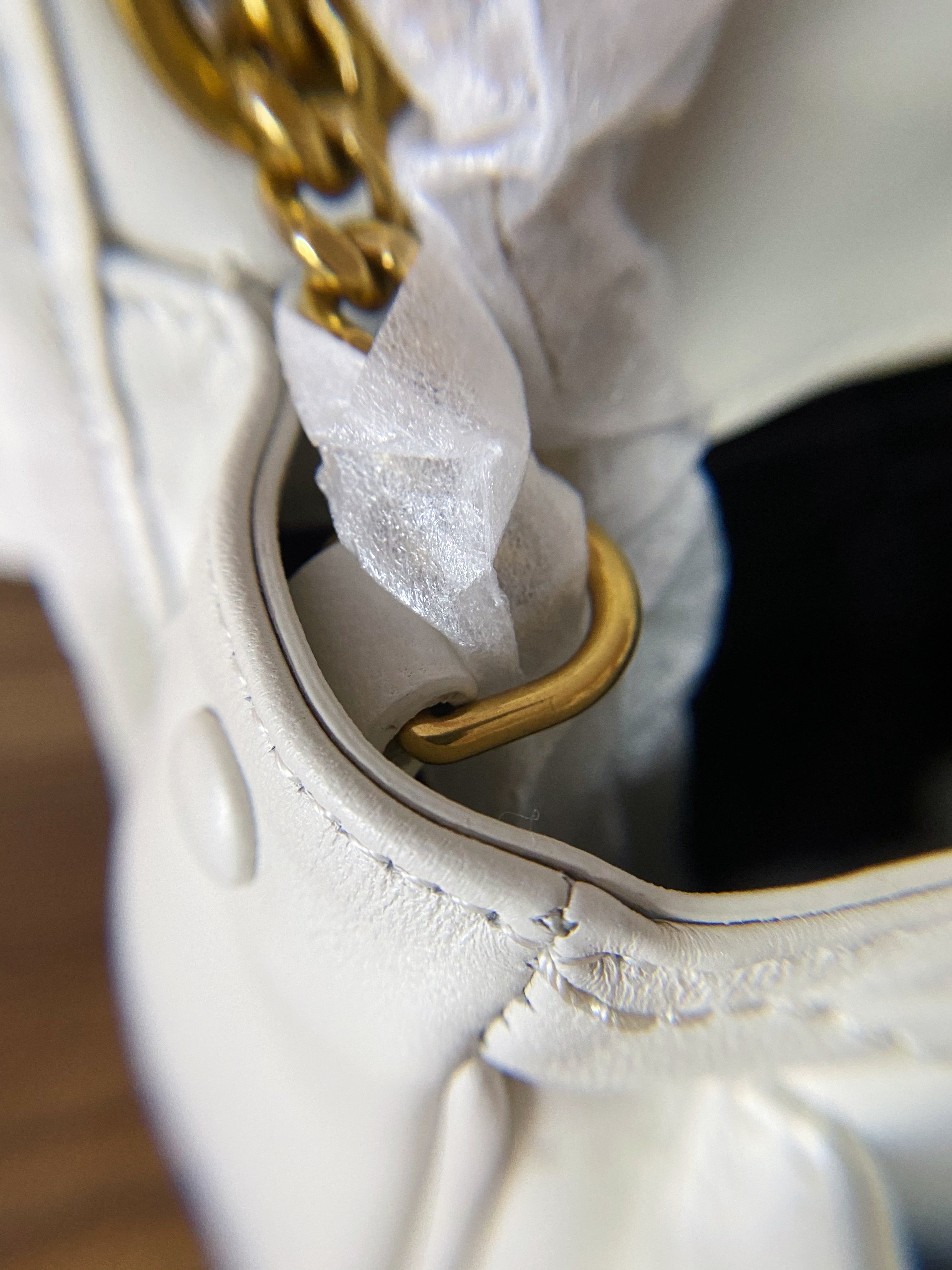 [TOP] Yves Saint Laurent YSL Nikki Small - OFF WHITE