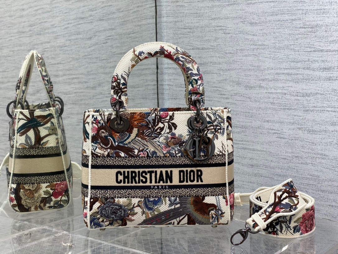 [TOP] Christian Dior Lady D-LITE Bag Medium 24 cm - Multicolour
