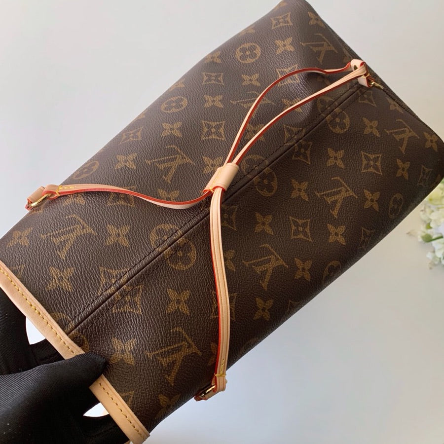 [TOP] Louis Vuitton LV  Neverfull GM Monogram Bag 39x33x20cm - Red