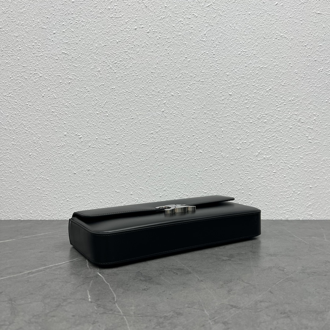 [TOP] CELINE Triomphe Bag 33-13-5 - GHW&SHW - Black