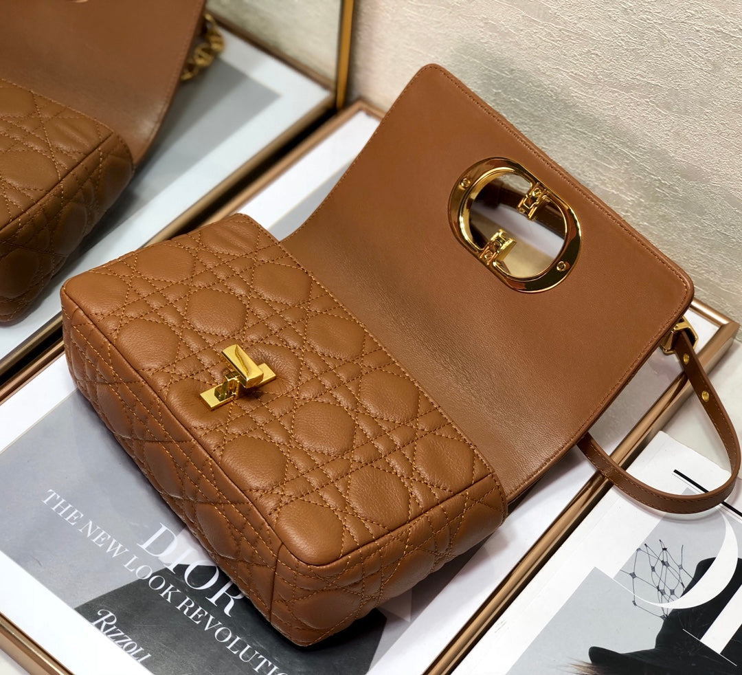[TOP] Christian Dior Caro Bag Small - Brown
