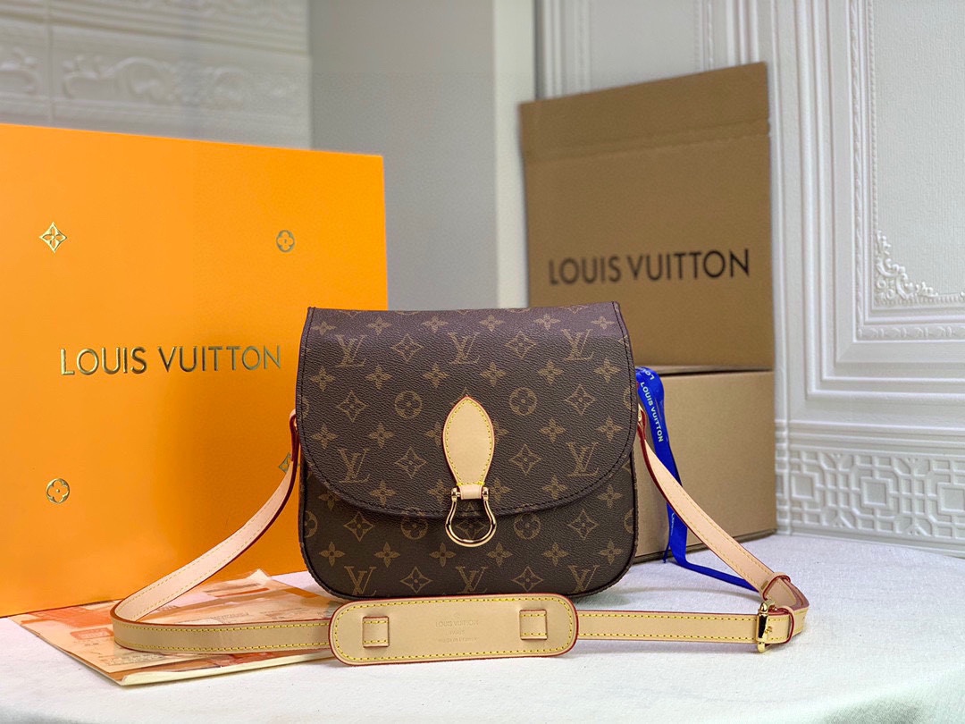 [TOP] Louis Vuitton LV LVSaint Cloud Monogram canvas bag