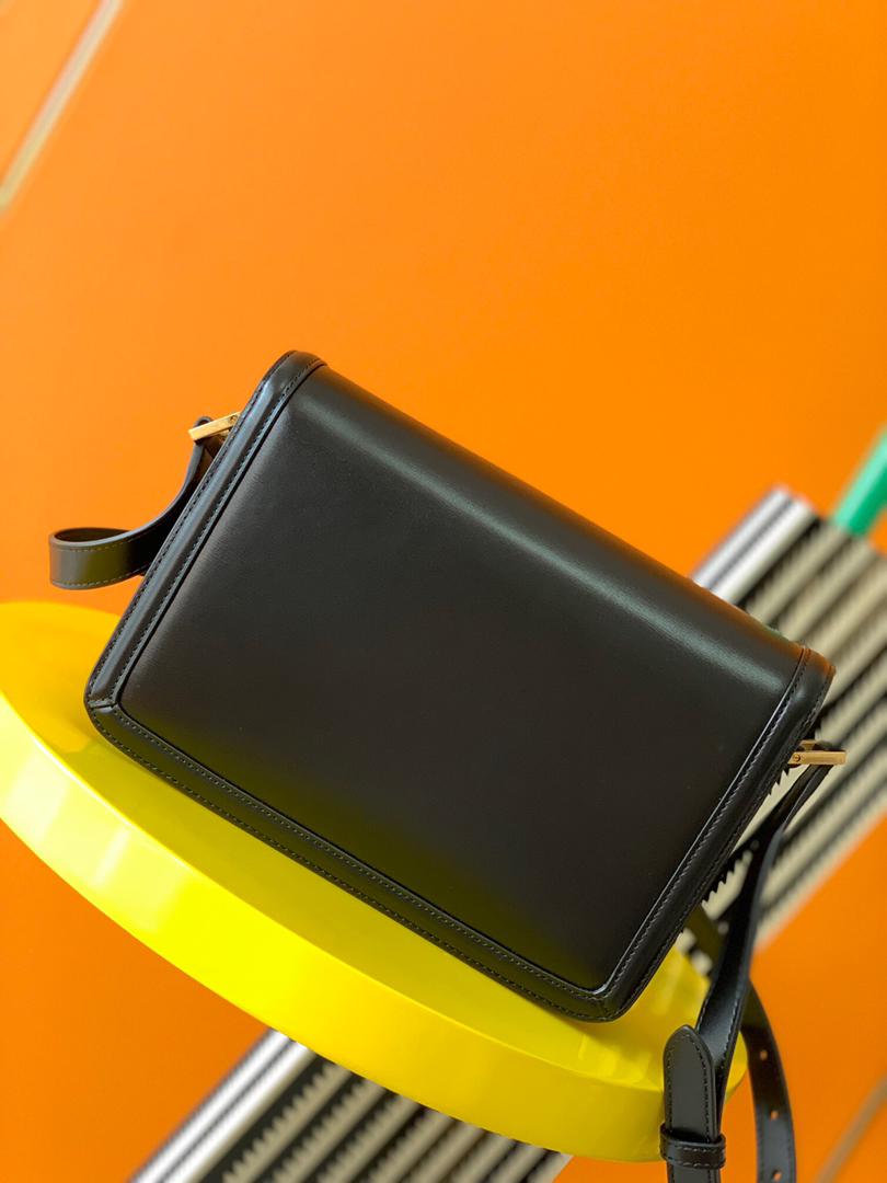 [TOP] Yves Saint Laurent YSL Solferino Medium Shoulder Bag - Black GHW