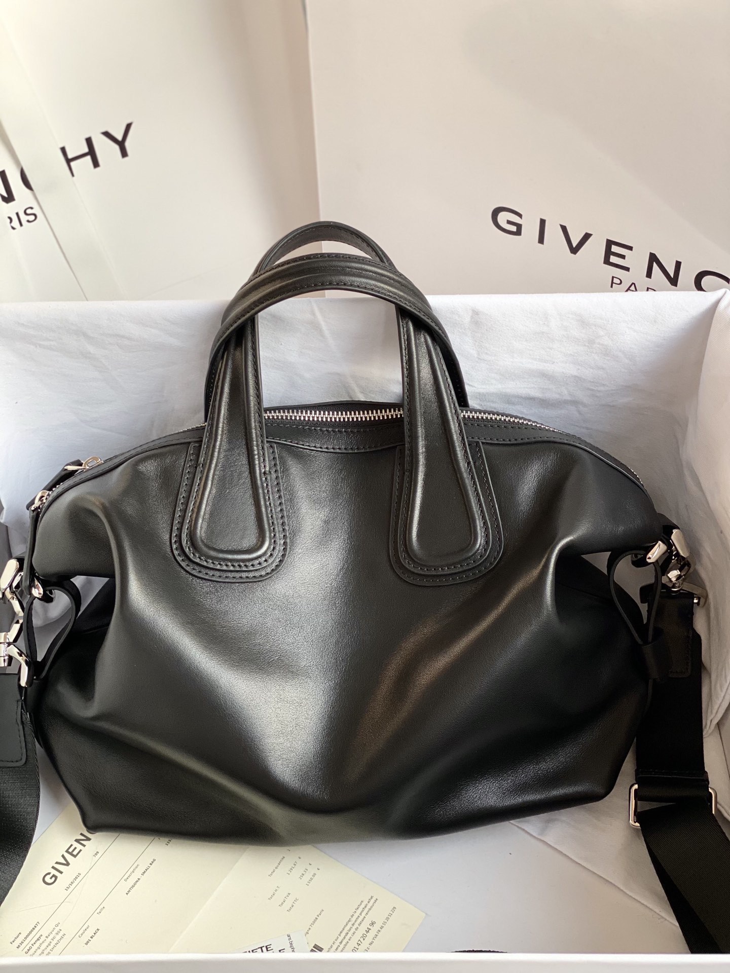 [TOP] GIVENCHY Nightingale Handbag Natural Textured Calfskin 28cm - 2 Color