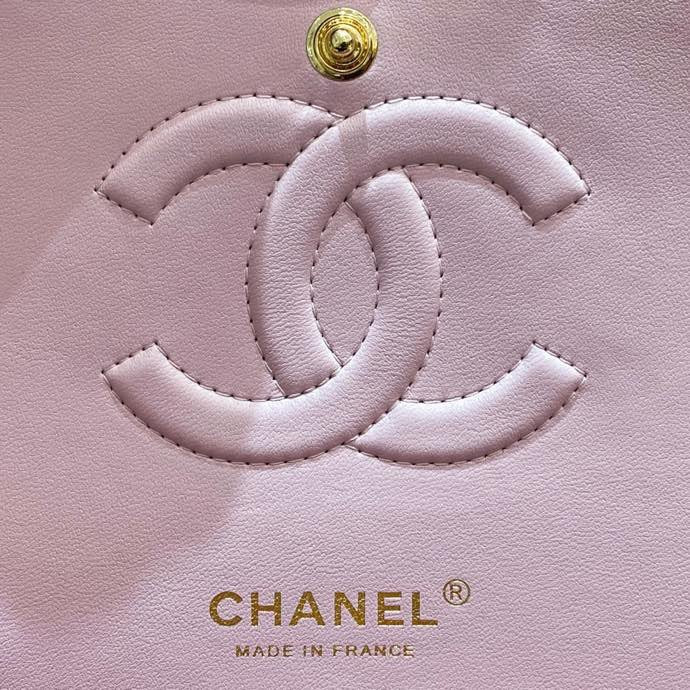 [TOP] CHANEL Classic Flap Bag Lambskin Medium 25.5CM - Pink & GHW