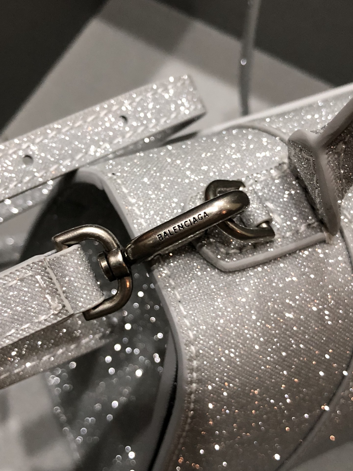 [TOP] BALENCIAGA Starry Sky Hourglass Bag 19/23cm - Light Gray