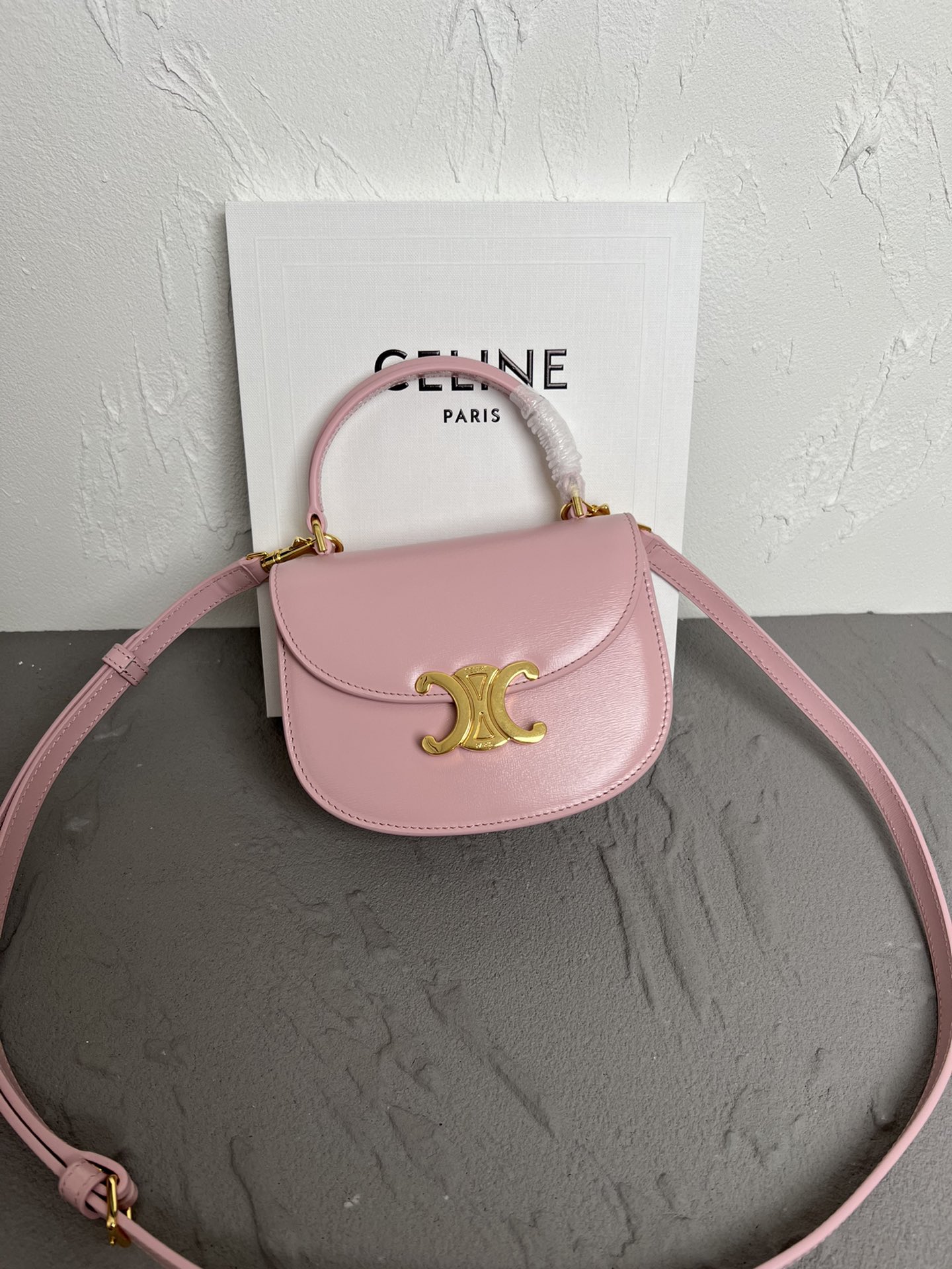 [TOP] CELINE Mini Besace Triomphe Bag 15.5X11.5X5CM - GHW - 4 Color