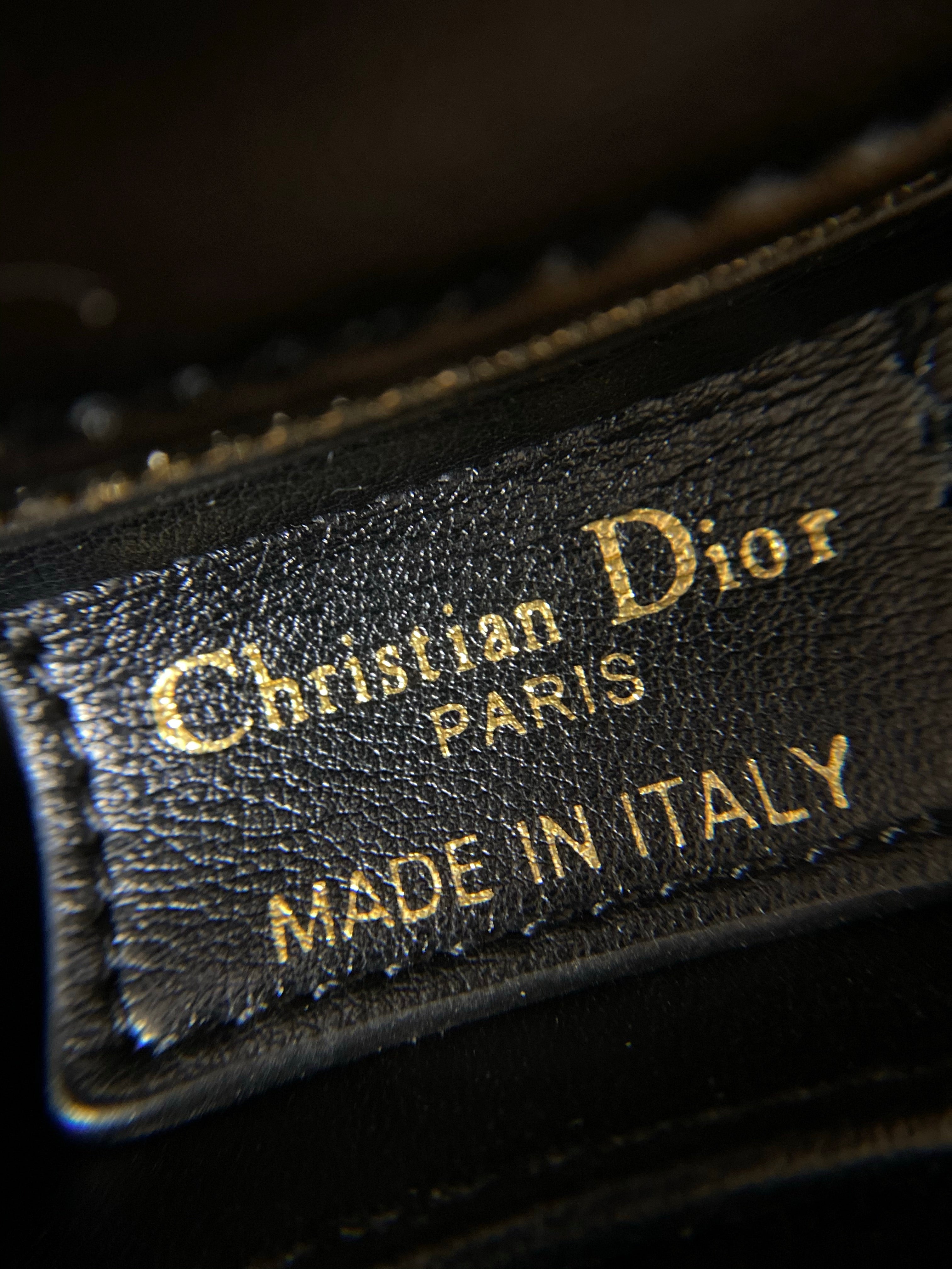 [TOP] Christian Dior Caro Bag Small - Black and Gold