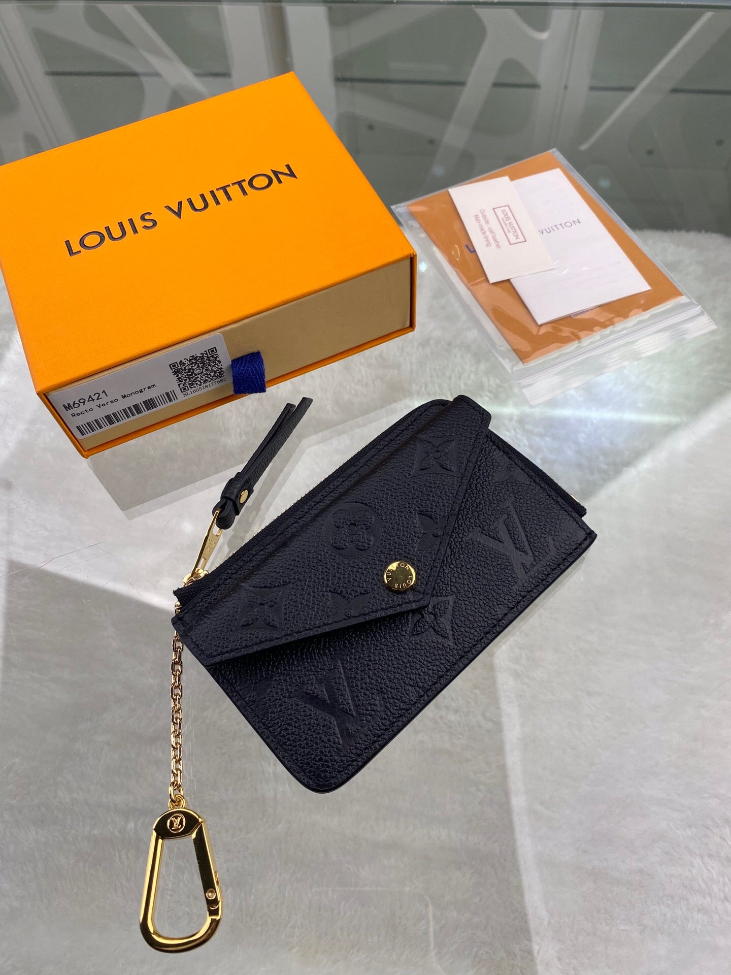 [TOP] Louis Vuitton LV LV Compact Empreinte Wallet - Black