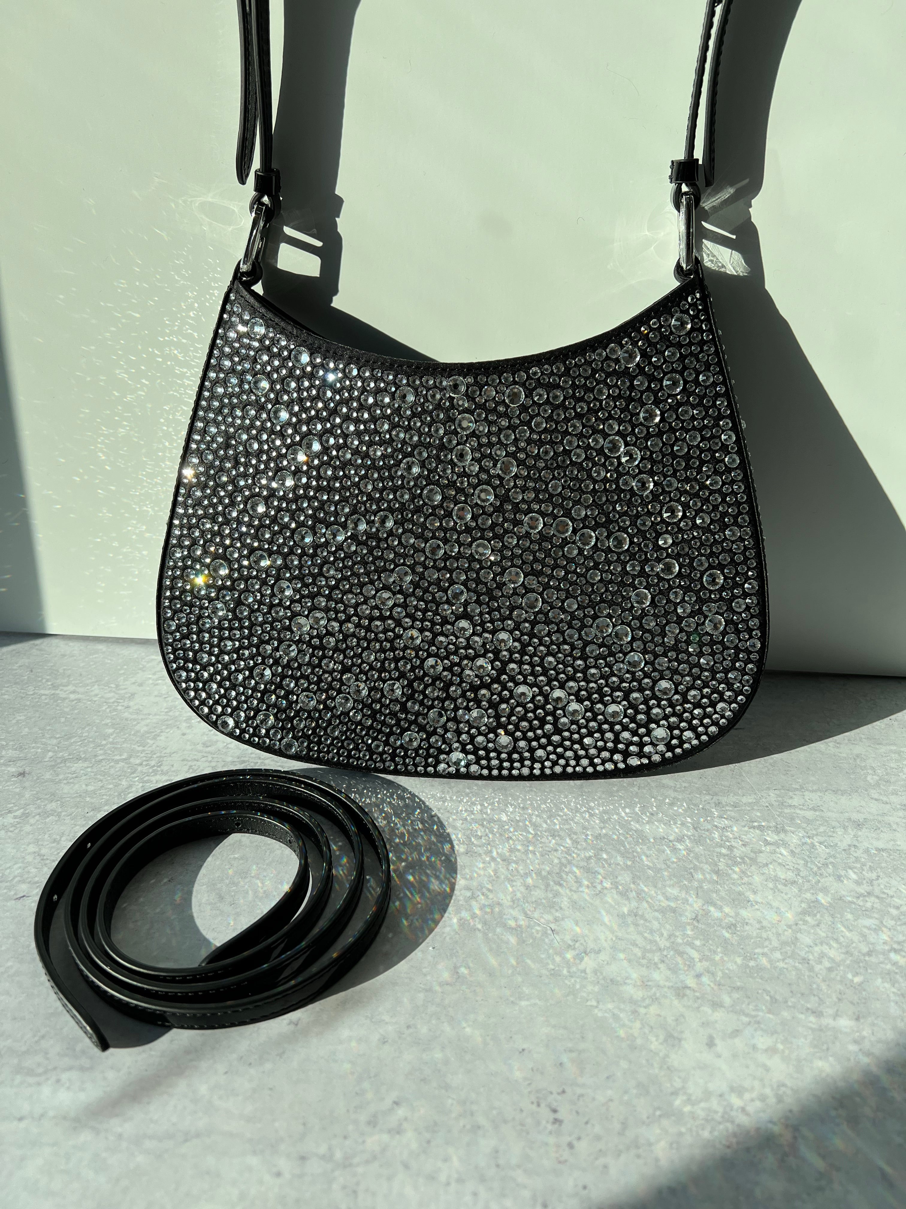 [TOP] PRADA Cleo Holiday Bag Crystal - Black