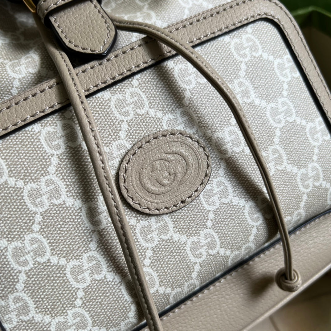 [TOP] GUCCI G*G Interlocking G Backpack - Cream
