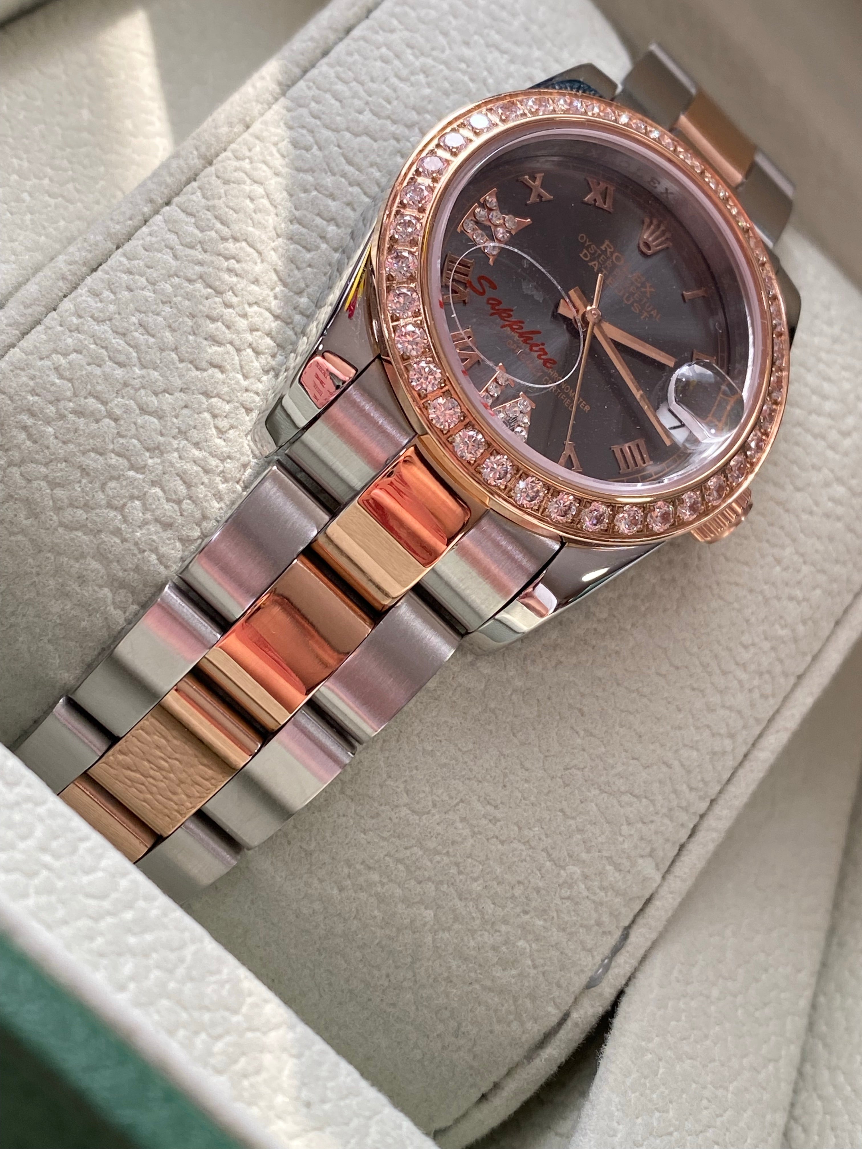 [TOP] ROLEX Roman With Stones - 34mm