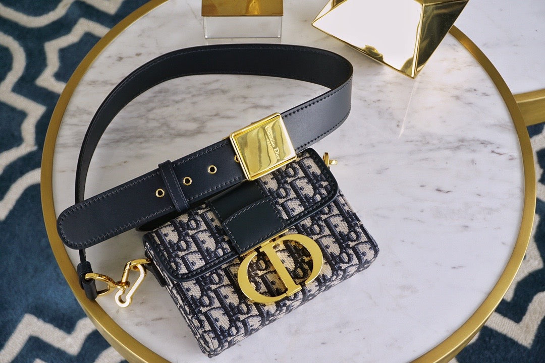 [Top] Christian Dior 30 Montaigne Box Bag - Black