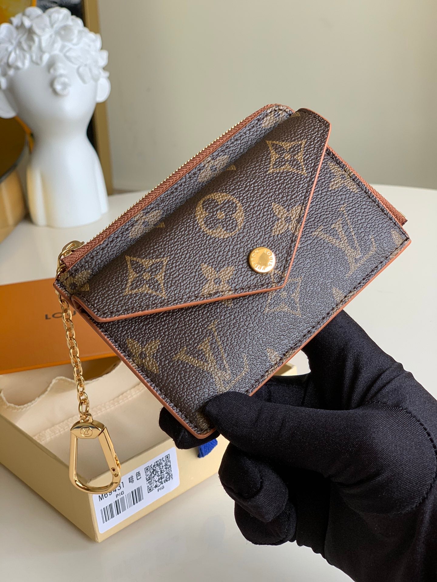 [TOP] Louis Vuitton LV LV Compact Key Wallet - Monogram