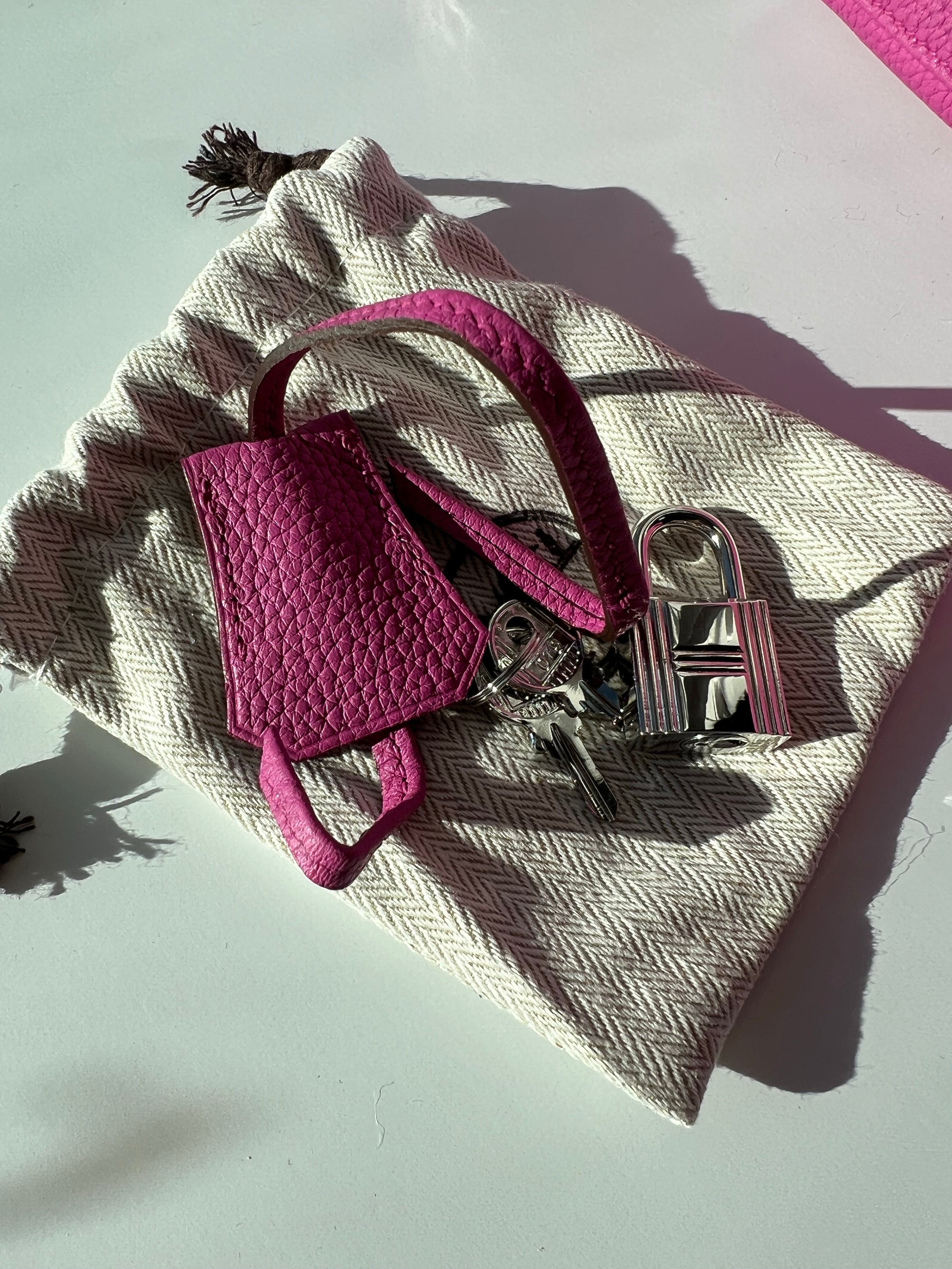 [TOP] HERMES Kelly Togo Leather 25cm - Rose Pourpre