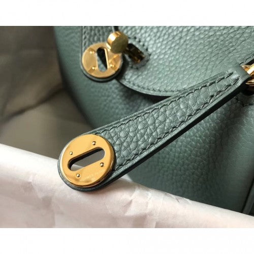 [TOP] HERMES Lindy 20cm - Dark Green