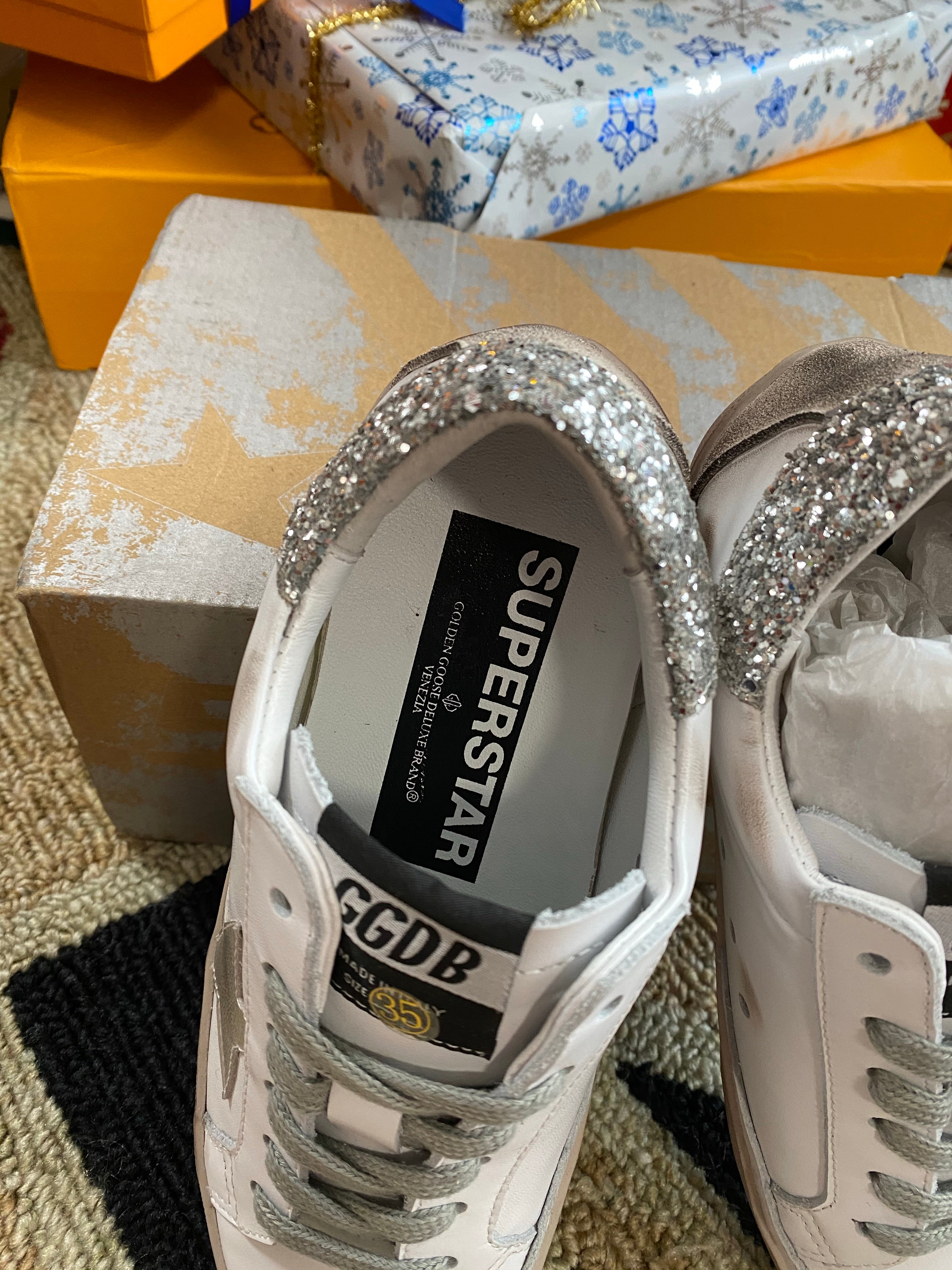 [TOP] GGDB Golden Goose Hi Star Sneakers - SILVER