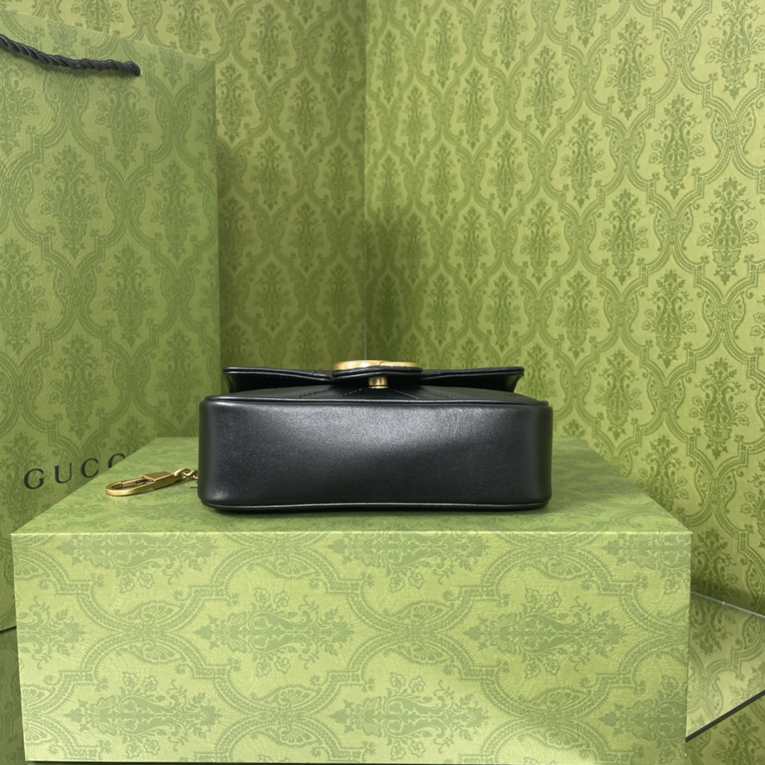 [TOP] GUCCI GG Marmont Bag Super Mini 16.5cm - Black